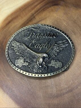 Vintage '80s Transtar Eagle Men's Brass Belt Buckle